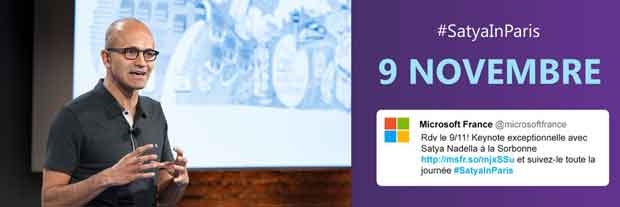 Satya Nadella, né le 19 août 1967 à Hyderabad, en Inde, est le directeur général de Microsoft