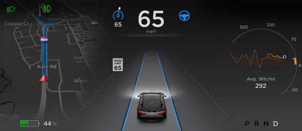 Tesla model's autopilot software 7.0