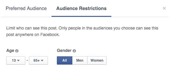 Audience Restrictions