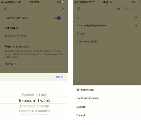 Comment utiliser le mode confidentiel sur l'application mobile Gmail ?