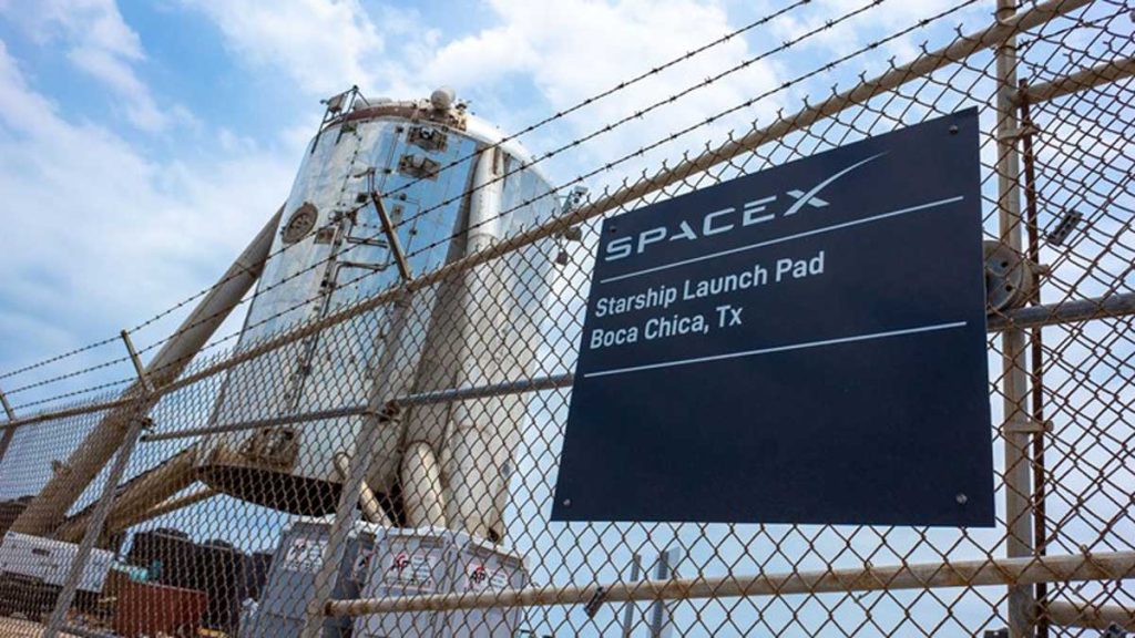 SpaceX Starship launch pad in Boca Chica, TX.