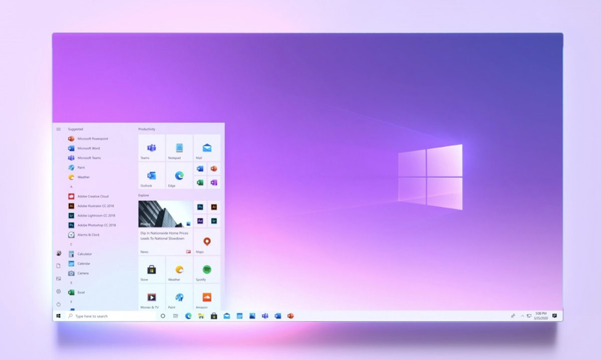 L'aspect de Windows 10 est similaire à celui de Big Sur MacOS mais totalement différent