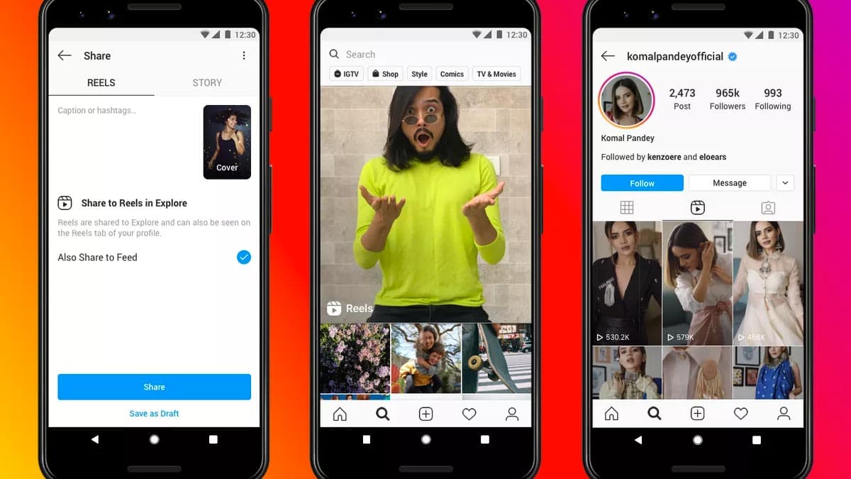 Facebook est sur le point de lancer le rival de TikTok : Instagram Reels