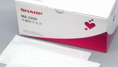 Les masques fabriqués par Sharp sont si populaires qu'en avril, le site de l'entreprise s'est effondré en raison de la demande. (Sharp)