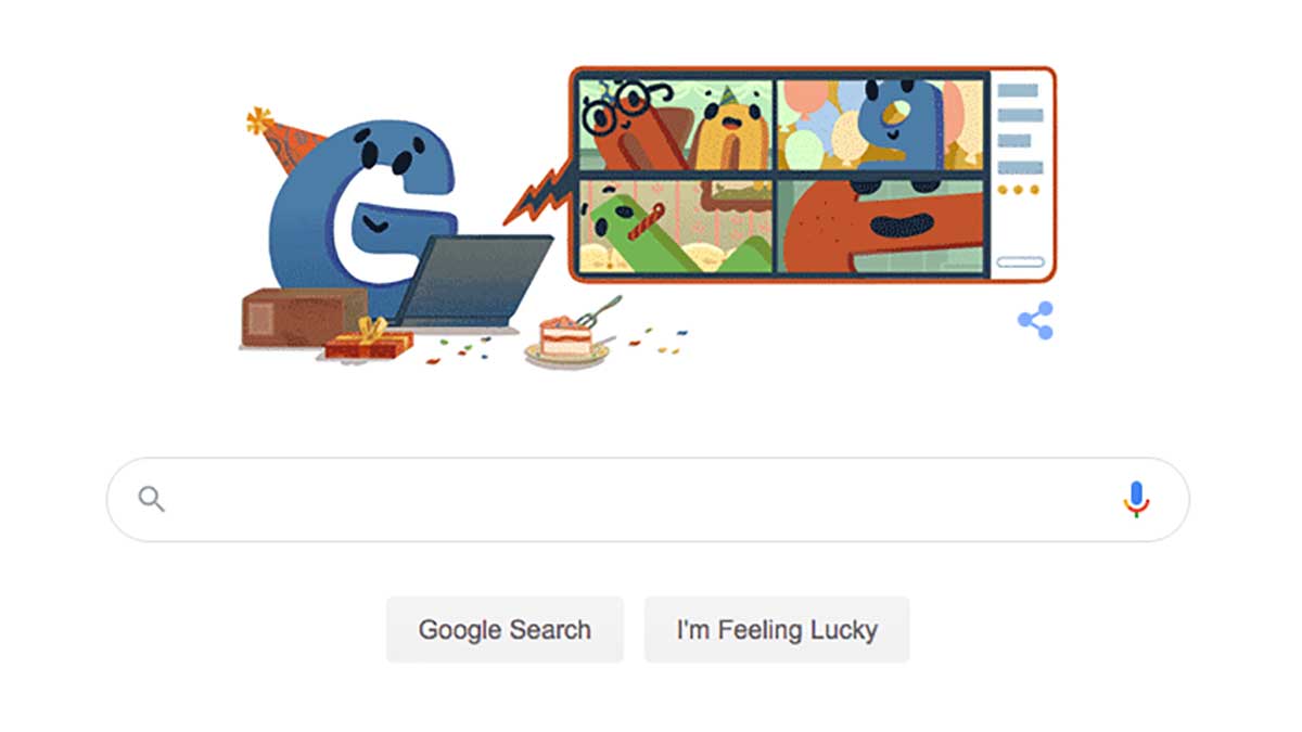 Google a publié un Doodle en l'honneur de son 22e anniversaire