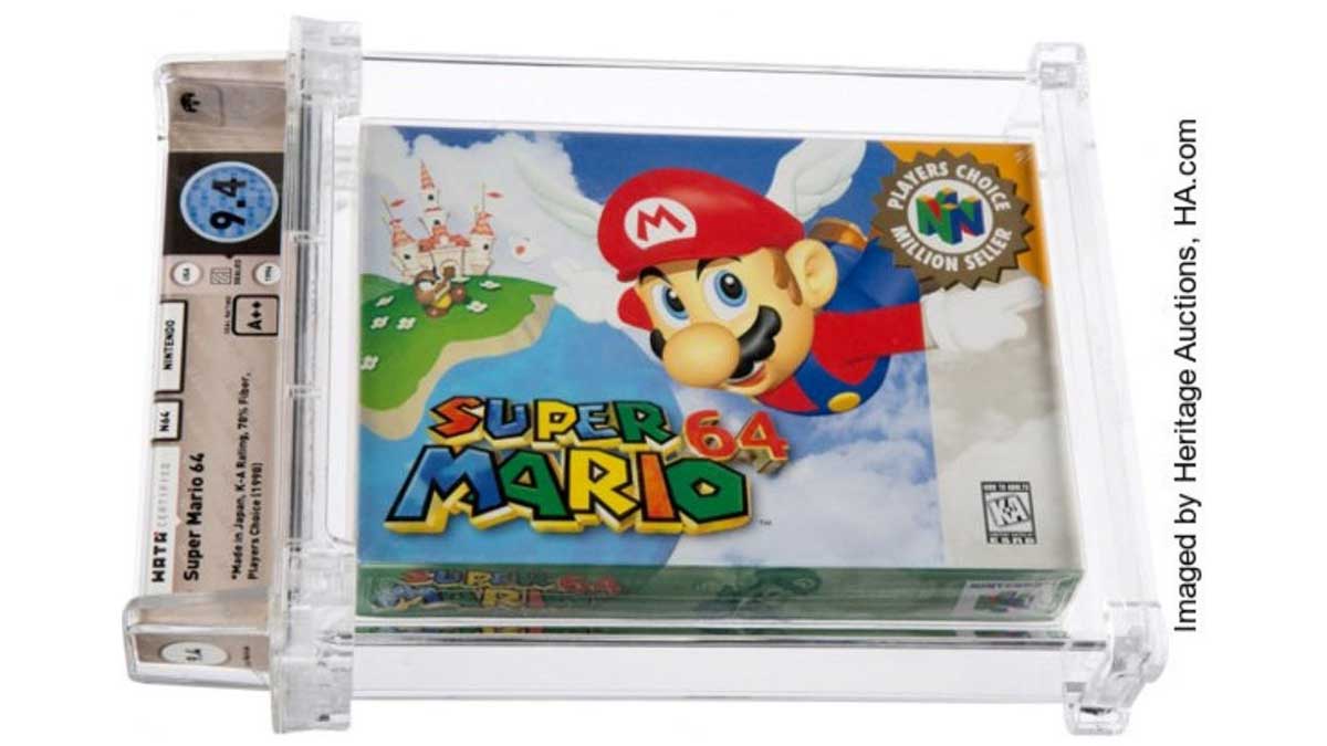 Le jeu vidéo "Super Mario 64" vendu aux enchères pour 1,56 million de dollars