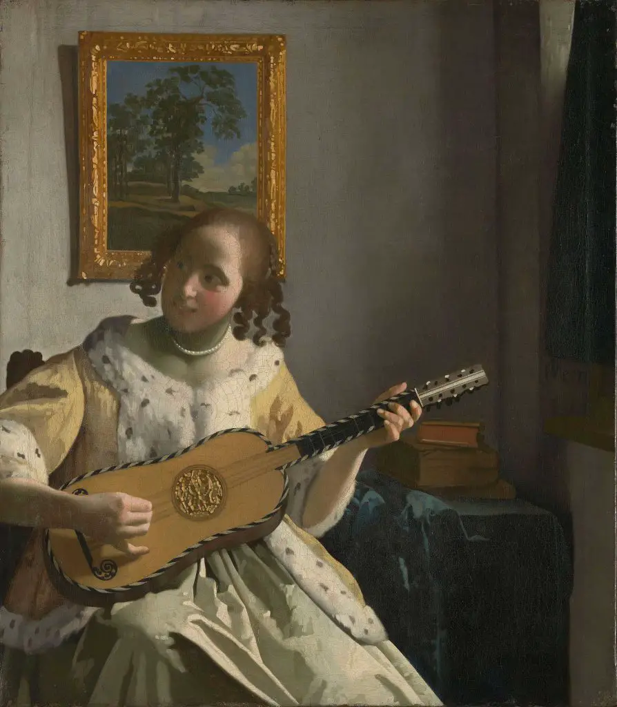 Qui était Johannes Vermeer et pourquoi Google lui rend-il hommage ? 24 Femme jouant de la guitare, vers 1672.