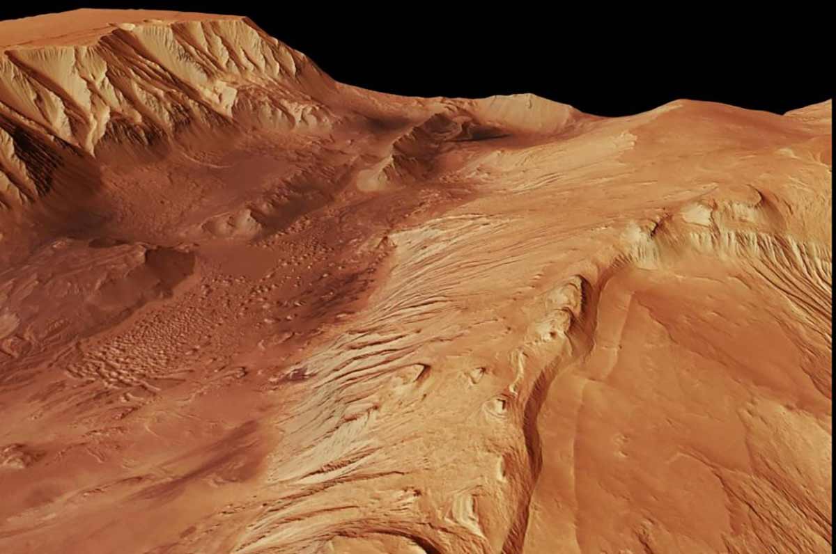 Scientists from the European Space Agency have identified water in Mars' Valles Marineris canyon system.