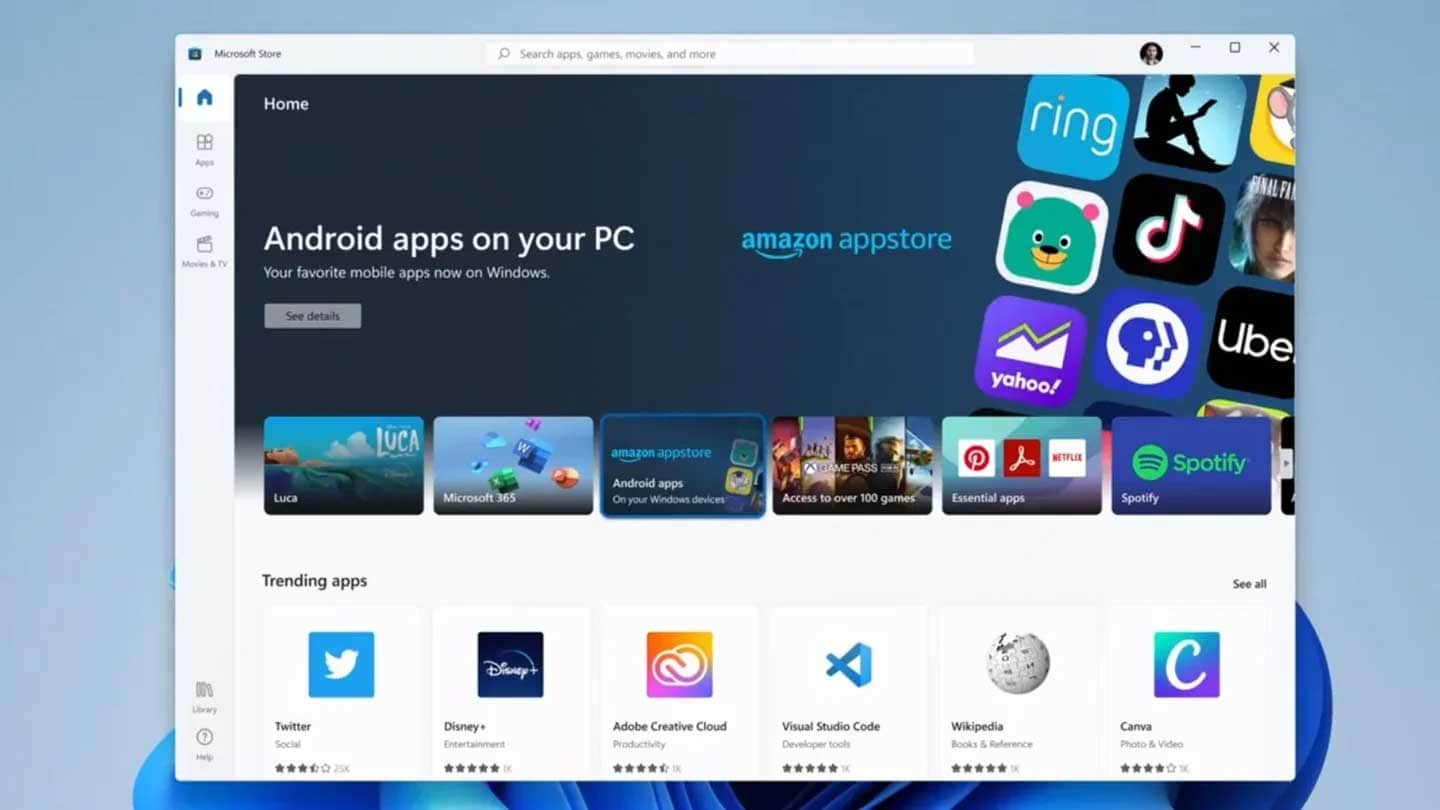 Applications Android sur Windows 11