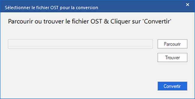 Sélectionner le fichier OST pour la conversion