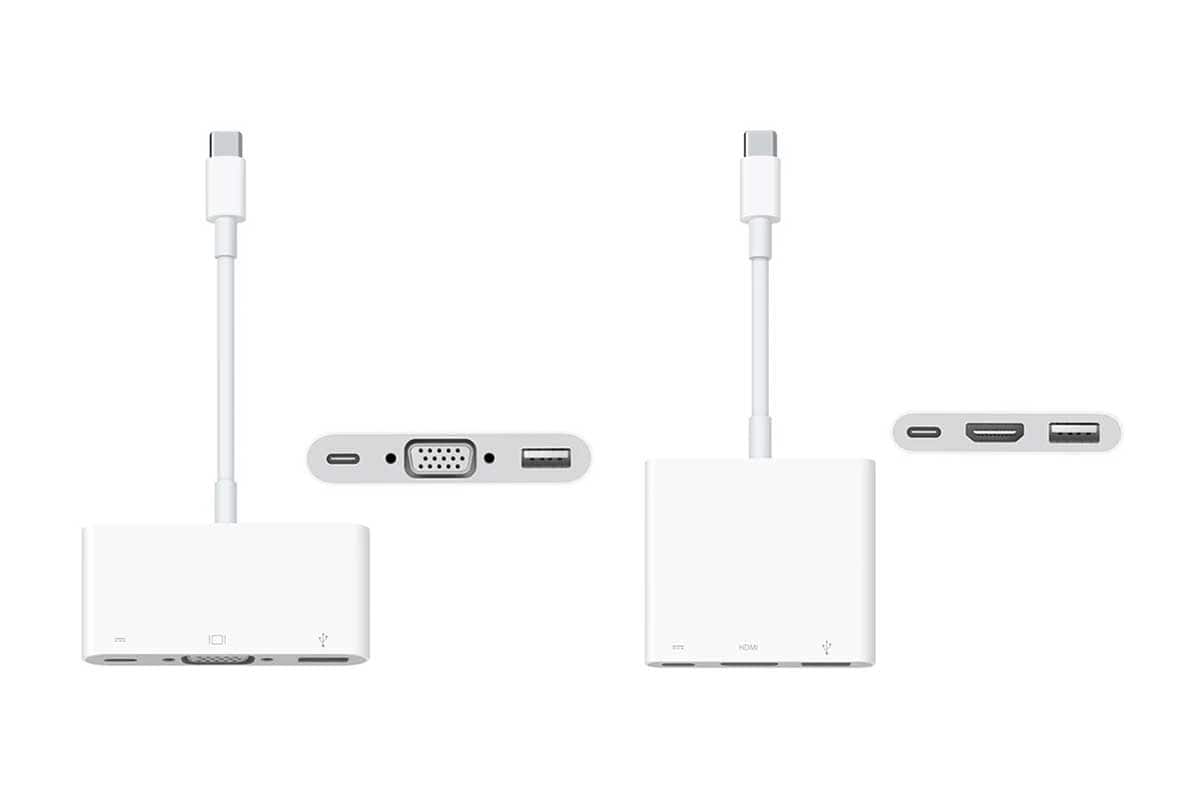Image des adaptateurs Apple vers USB-C