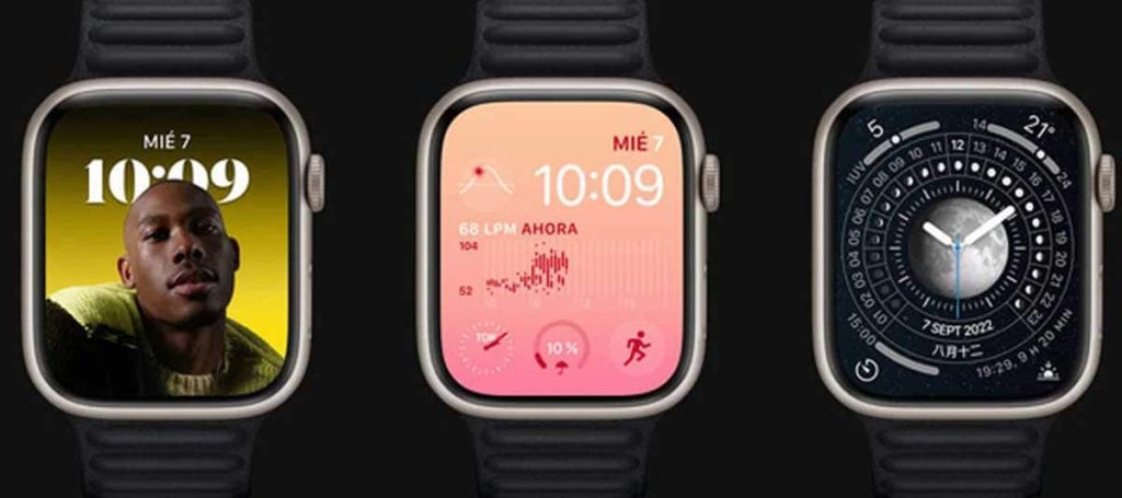 Personnalisation de l'écran sur l'Apple Watch Series 8 (Apple)