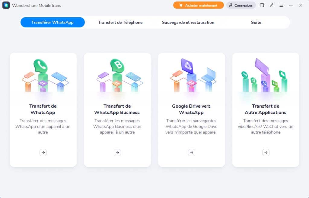Comment puis-je transférer des données en utilisant Wondershare MobileTrans ?