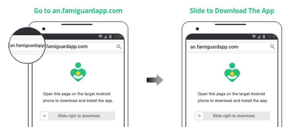 Téléchargez l'assistant FamiGuard Pro sur l'appareil Android cible