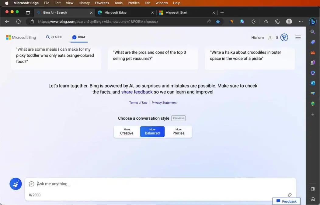 Révolution technologique : Découvrez le chatbot GPT de Bing sur Microsoft Edge !