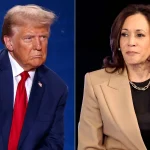 Portraits de Donald Trump et Kamala Harris, candidats à l'élection présidentielle américaine de 2024