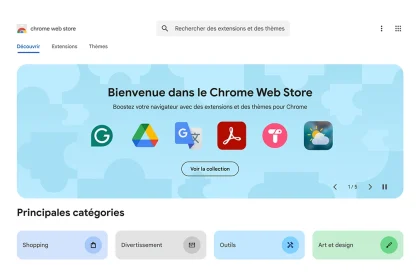 Interface du Chrome Web Store affichant des extensions ciblées par des hackers.