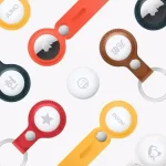 AirTags Apple colorés avec porte-clés personnalisés, utilisés pour la localisation d’objets et la prévention du vol via le réseau Find My.