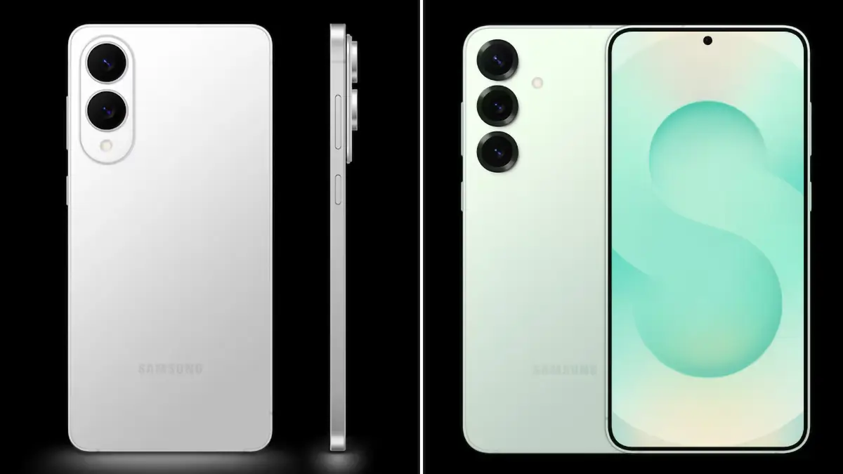 Vue comparative des Galaxy S25 Edge et S25 Plus affichant leurs différences de design et de modules photo