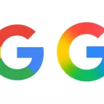 Ancien et nouveau logo de Google affichés côte à côte, illustrant le passage à un dégradé fluide