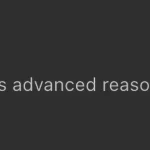 Texte affichant le nom du modèle o3 avec la mention "Uses advanced reasoning" sur fond noir