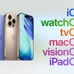 Alignement des systèmes Apple sous iOS 26, avec plusieurs modèles d’iPhone affichés à gauche de la liste des OS.