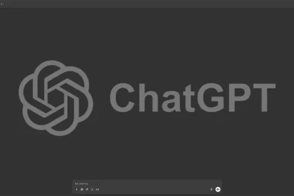 Logo de ChatGPT affiché sur un écran d’ordinateur, illustrant l’interface de l’intelligence artificielle développée par OpenAI.
