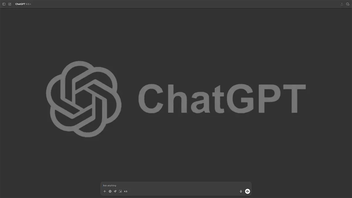 Logo de ChatGPT affiché sur un écran d’ordinateur, illustrant l’interface de l’intelligence artificielle développée par OpenAI.