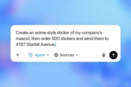 Agent ChatGPT exécutant une commande de stickers personnalisés