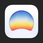 Icône de l'application Dia représentant un dégradé coloré en forme d’arc inversé