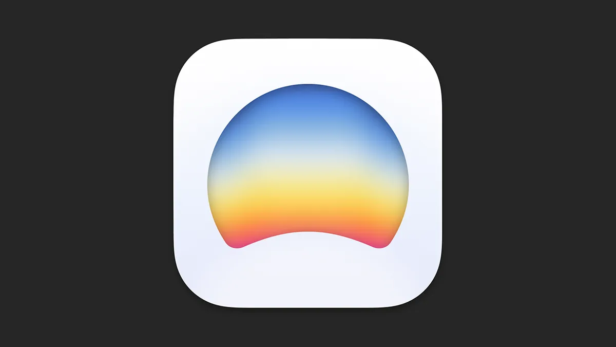 Icône de l'application Dia représentant un dégradé coloré en forme d’arc inversé