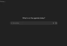 Interface de l'intelligence artificielle GPT-5 d'OpenAI, montrant la barre de saisie et le mode de raisonnement "Thinking".