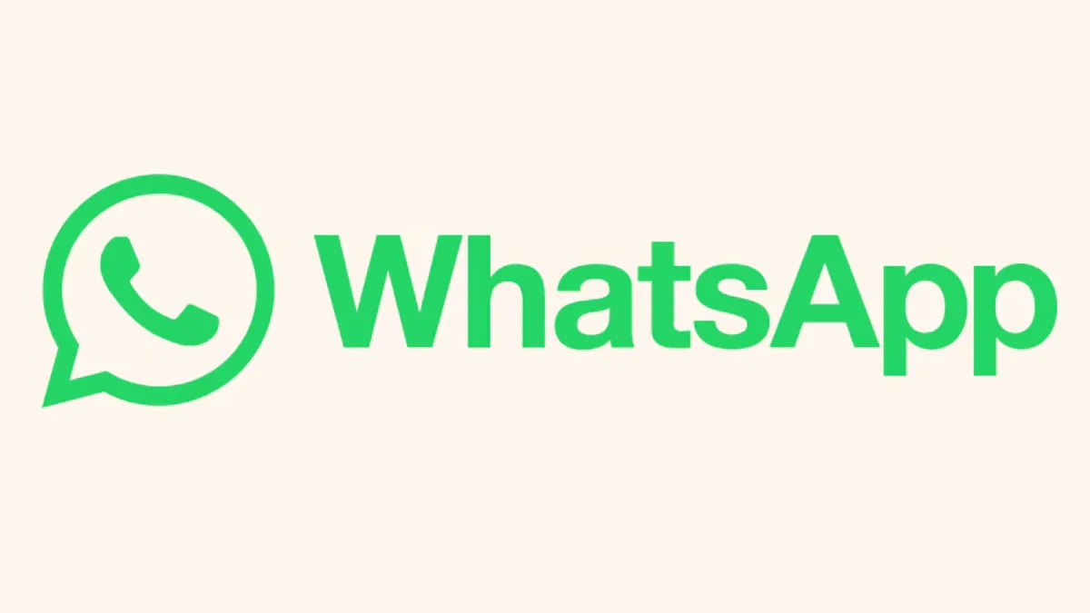 Logo WhatsApp vert avec pictogramme téléphone et lettrage sur fond clair