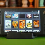 Steam Deck affichant la bibliothèque de jeux, interface Steam rétablie après panne