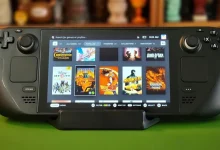 Steam Deck affichant la bibliothèque de jeux, interface Steam rétablie après panne