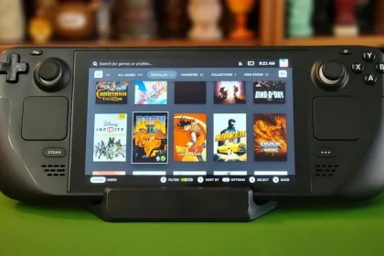 Steam Deck affichant la bibliothèque de jeux, interface Steam rétablie après panne