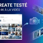 Interface AI Recreate de FlexClip pendant un test de génération vidéo